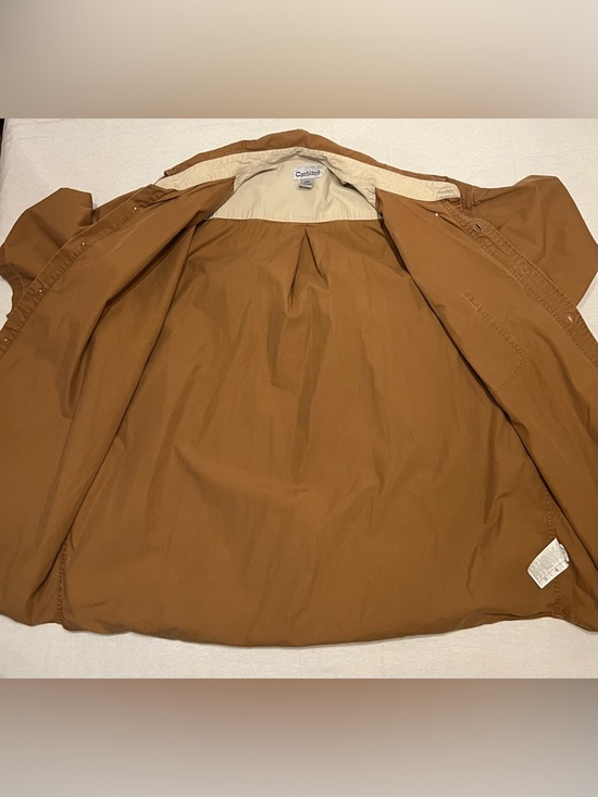 Carhartt Men's Tan/Brown Button-Down Work Shirt 2XL - Picture 5 of 7